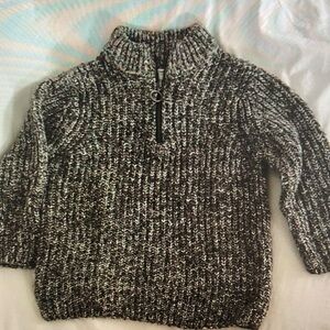 Men's Black and White Sweater
